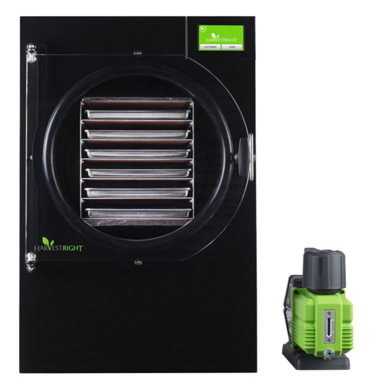 Harvest Right Large Home Pro Freeze Dryer in Black with Premier Industrial Vacuum Pump for Optimal Freeze-Drying