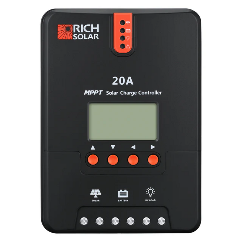 Rich Solar | 20 Amp MPPT Charge Controller | High Efficiency