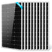 A 10-pack set of Sun Gold Power 100 Watt Monocrystalline Solar Panels, ideal for small-scale residential solar projects.