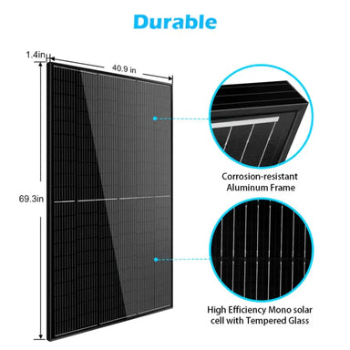 Durable Sun Gold Power 370W Mono Black PERC Solar Panels engineered for long-term performance