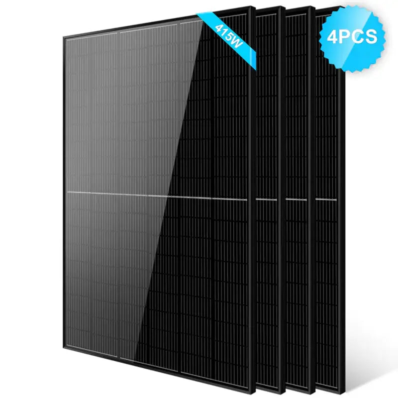 Quad pack of Sun Gold Power 415W Mono Black PERC Solar Panels for small to medium solar power projects