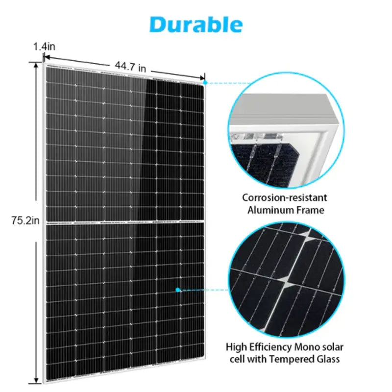 Sun Gold Power 450 Watt Monocrystalline PERC Solar Panel showcasing its durability and robust build quality