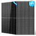 Group of 14 Sun Gold Power 550 Watt Monocrystalline PERC Solar Panels, ideal for renewable energy projects