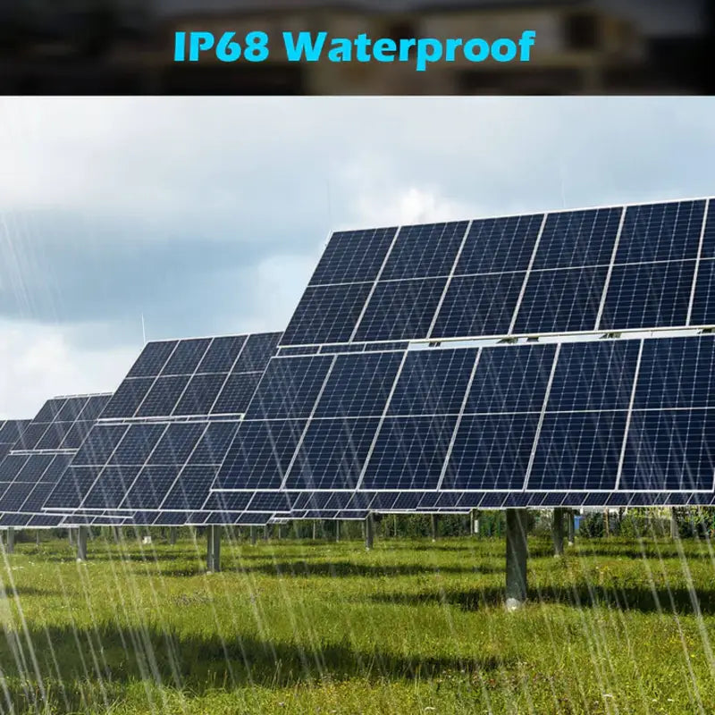 Sun Gold Power 550 Watt Monocrystalline Solar Panel boasting IP68 waterproof certification, ideal for outdoor installations