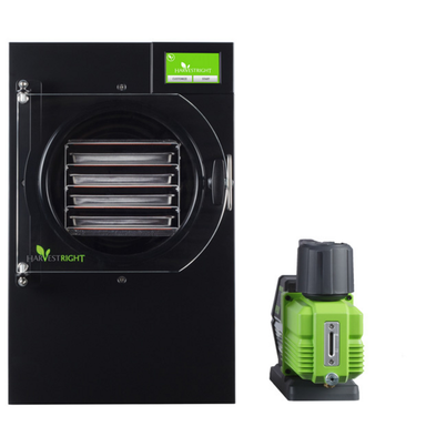 Harvest Right Small Pro Freeze Dryer in Black with Premier Industrial Vacuum Pump for Home Use