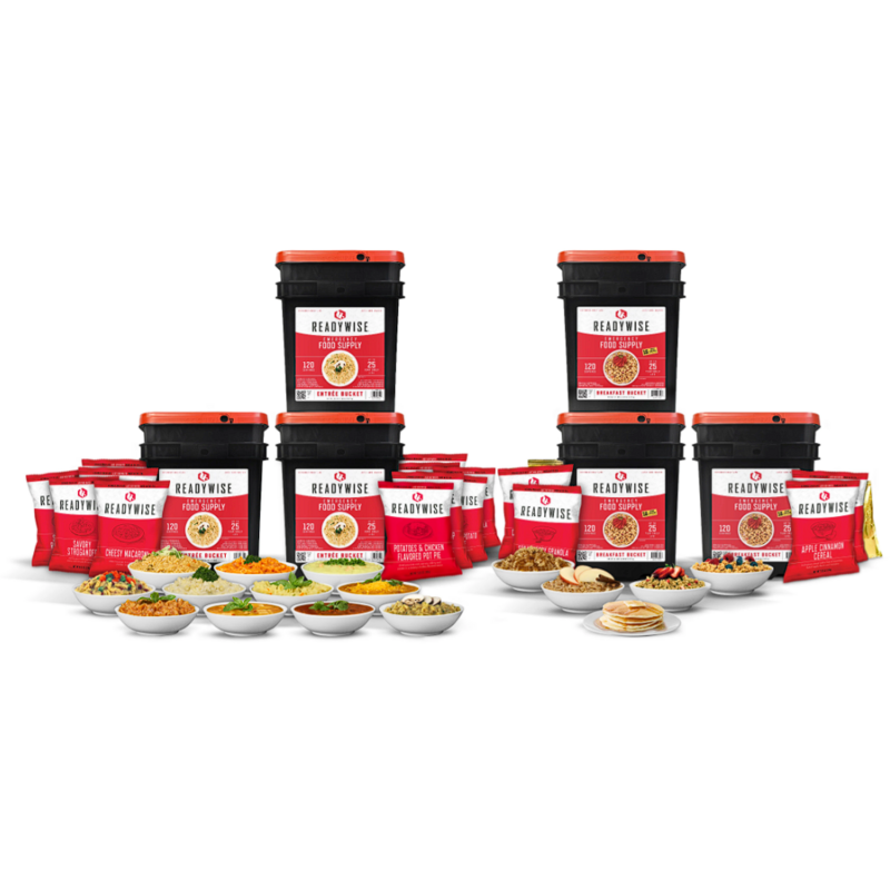 Cover Image of ReadyWise 720 Servings Emergency Food Kit, Showcasing the Variety of Long Shelf-Life Meals